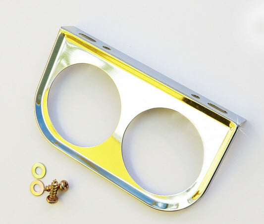 Classic Car 52mm 2¼" Chrome Metal Under Dash Double Fixing Bracket Smiths Gauges