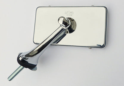 Vintage Desmo Chrome Interior Rear View Dashboard Mounting Adjustable Mirror