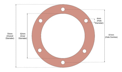 Classic Car Fuel Tank Sender Fixing, Cork Gasket + Slotted Screws 2H1082, 53K165