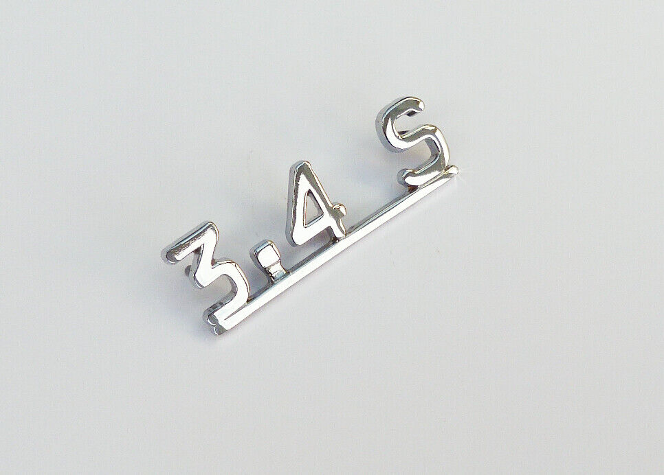 Jaguar Daimler 3.4 S  3.4S Type Chrome Script Boot Lid Badge, BD26764