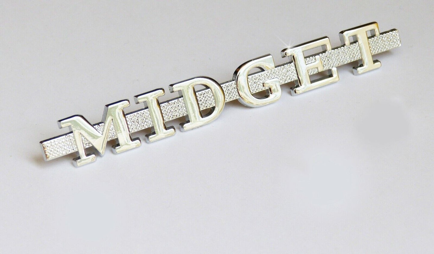 MG Midget Chrome Boot Badge with mountings, MG part number; AHA5683