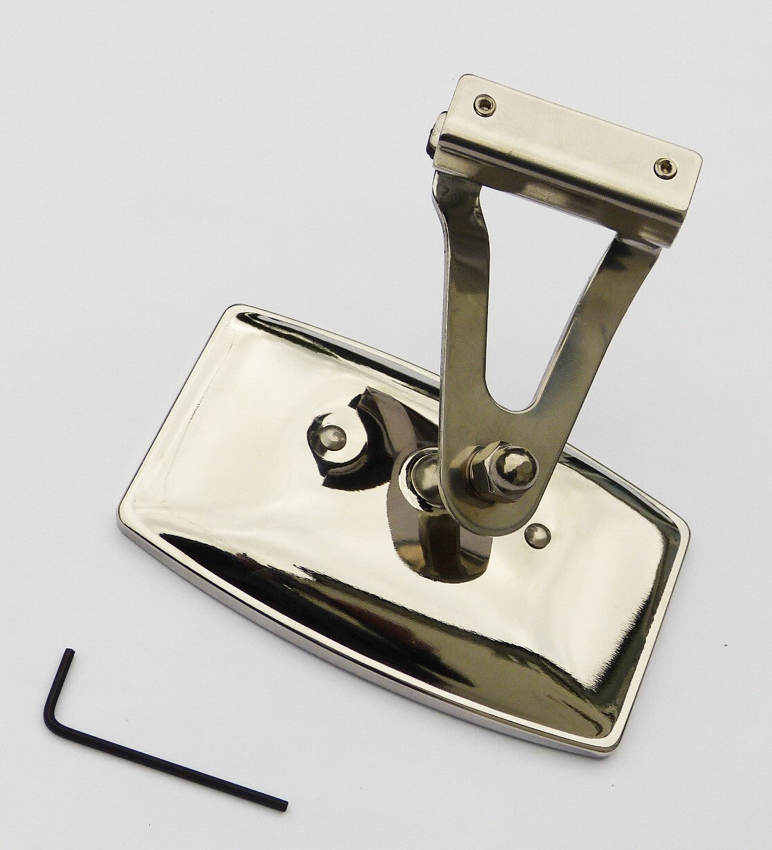 Austin BMC Classic Mini Stainless Steel RH Clamp-On Oblong Overtaking Mirror