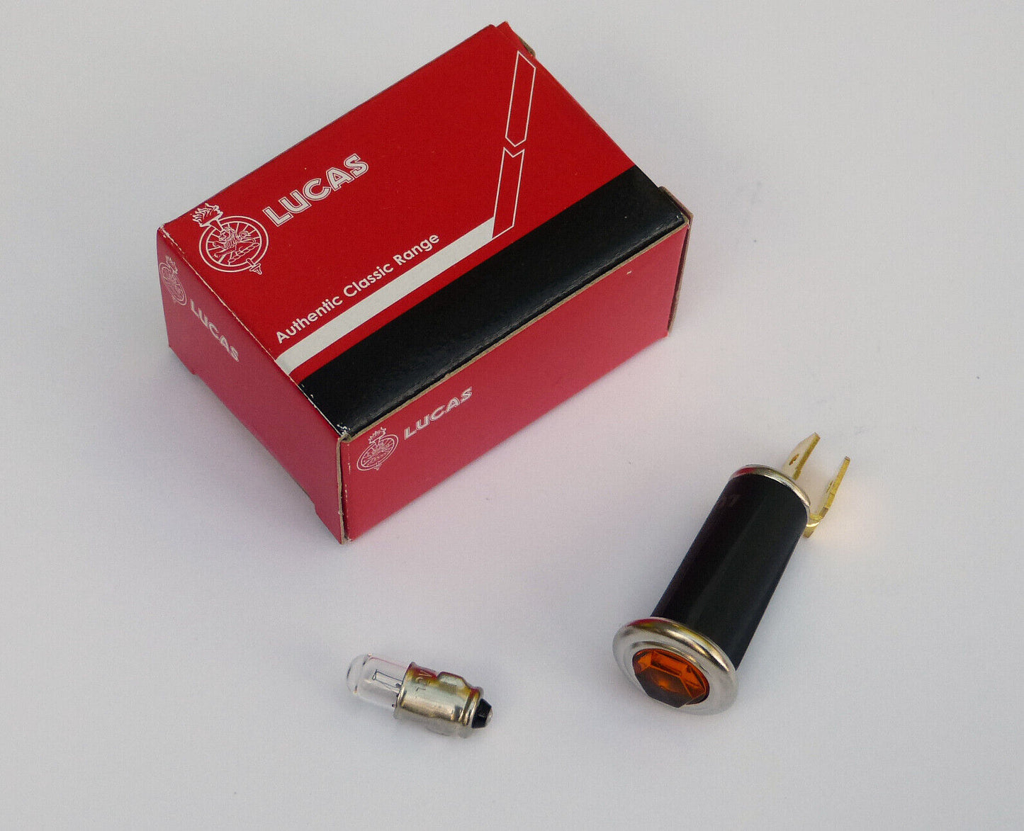 Lucas Classic Car & Bike Amber Jewel Hexagonal Warning Light / Lamp & Bulb 38190