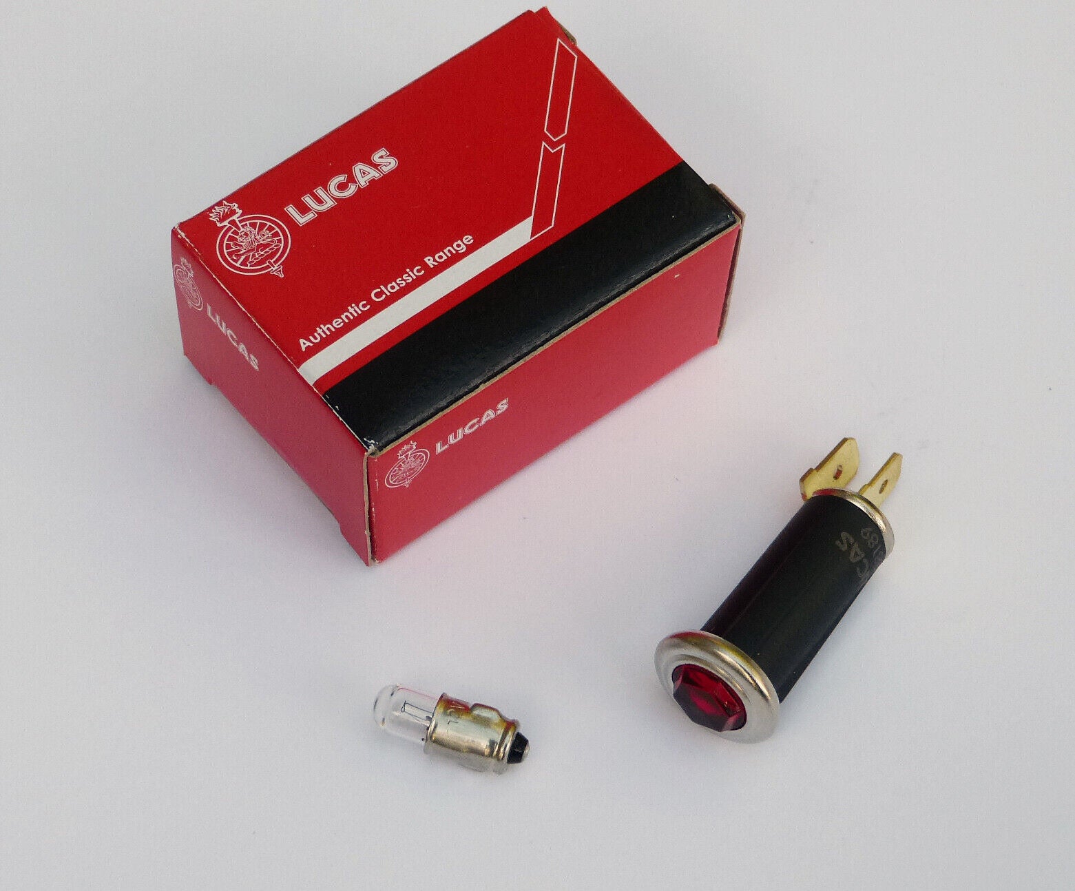 Lucas Classic Car & Bike Red Jewel Hexagonal Warning Light / Lamp & Bulb, 38189