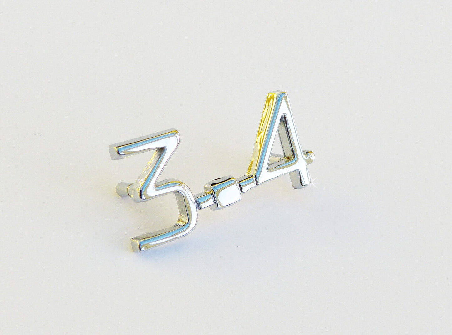 Jaguar Mk2 / Mk II, 3.4 Litre Chrome Script Boot Lid Badge, BD27196