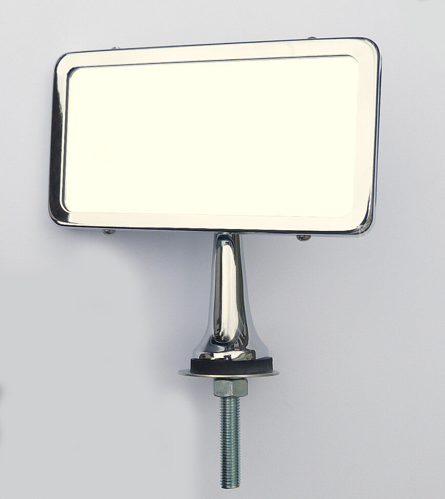 Vintage Desmo Chrome Interior Rear View Dashboard Mounting Adjustable Mirror