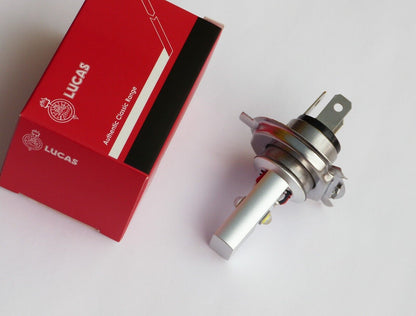 Classic Car /Motorcycle Lucas H4 P43T Pure White LED Bulb 6V to 24V