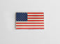 Enamel & Chrome Self Adhesive Classic Car, American / USA Flag Badge