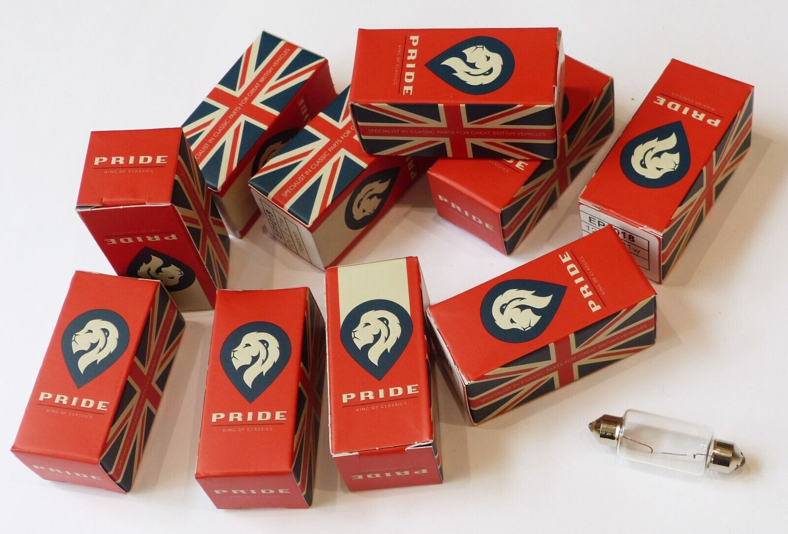 10 x Pride 12V 21W Clear Festoon Bulbs for L798 Reversing Lights, LLB273 GLB273