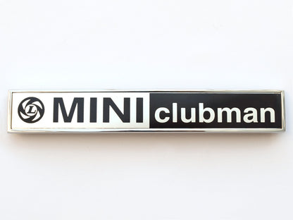 Classic Mini OE Clubman Black & Silver Badge BMC / Austin / Leyland part CZH4153