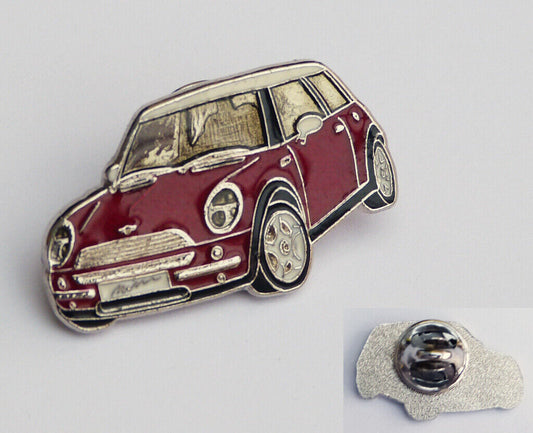 BMW Mini Red Enamel & Chrome British Made Quality Pin Badge
