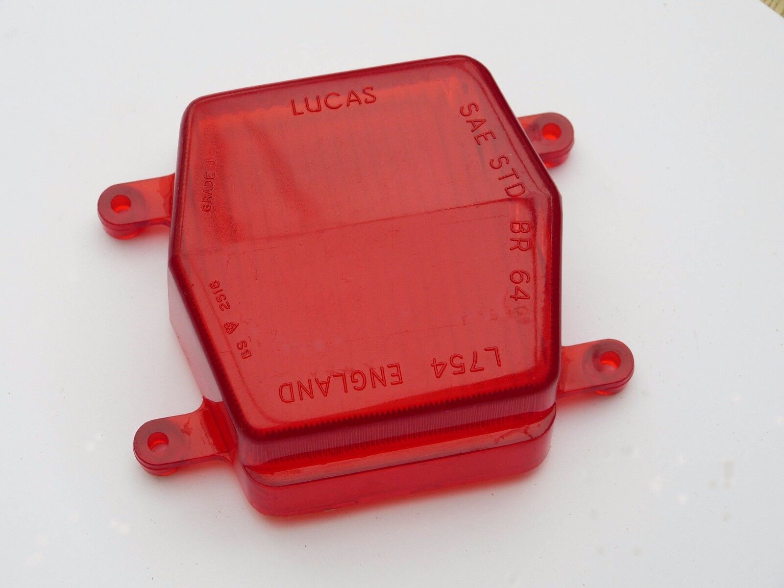 Genuine New Old Stock (NOS) Lucas L754 Red Lens for Vauxhall VX4/90 etc