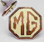 MG Cream and Brown Grille Badge for MGTC & MGTD, AJJ118