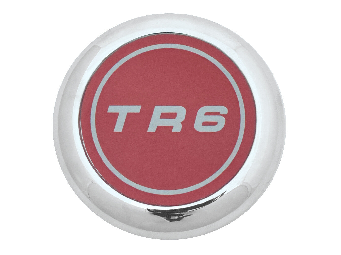 Triumph TR6 Chrome Hubcap and Wheel Centre Badge, Triumph part; 627502