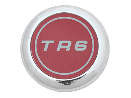 Triumph TR6 Chrome Hubcap and Wheel Centre Badge, Triumph part; 627502