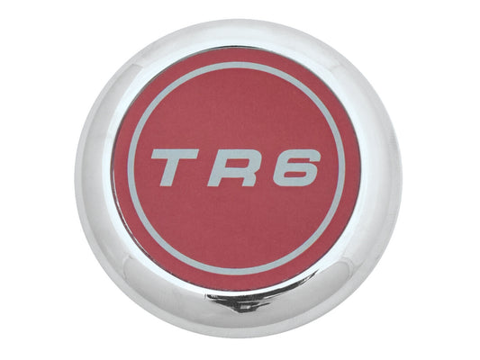 Triumph TR6 Chrome Hubcap and Wheel Centre Badge, Triumph part; 627502