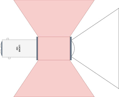 Lucas 12V BAY15D Stop & Tail Classic Car / Motorcycle LED Rear Lamp Bulb, LLB380