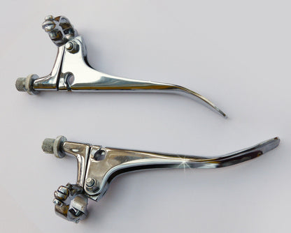 Pair Motorcycle Doherty Chrome Motorcycle Brake & Clutch Levers, 7/8" Bars