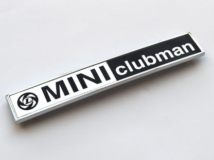 Classic Mini OE Clubman Black & Silver Badge BMC / Austin / Leyland part CZH4153