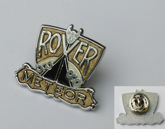 Rover Meteor Gold & Black Enamel and Chrome British Made Quality Pin Badge