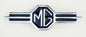 MG Chrome and Black Facia / Dash Badge, for  MGA etc, MG part AHH5258, 130254