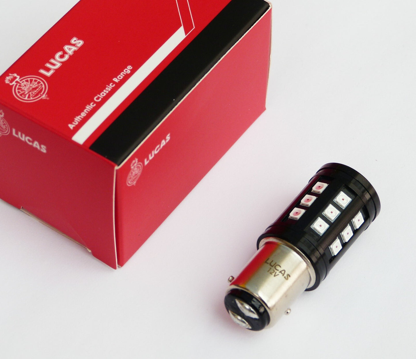 Lucas 12V BAY15D Stop & Tail Classic Car / Motorcycle LED Rear Lamp Bulb, LLB380