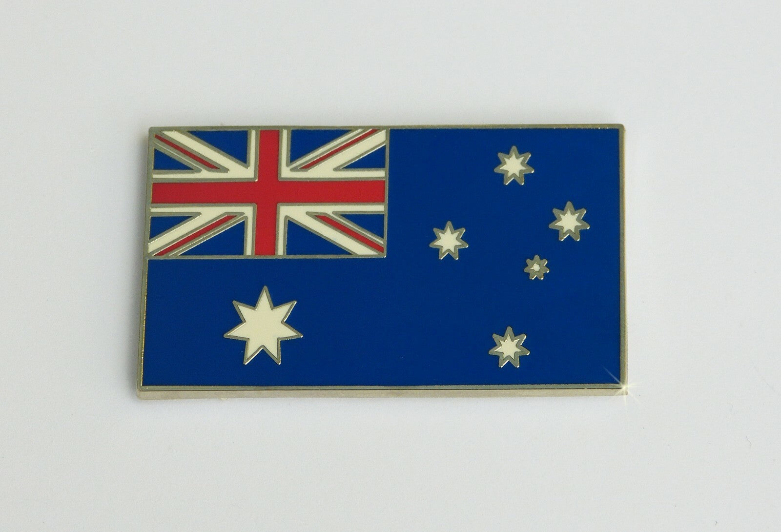 Enamel & Chrome Self Adhesive Australian Classic Car Flag Badge