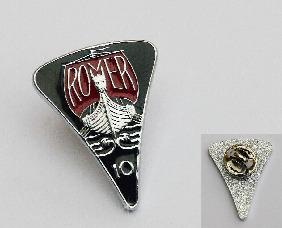 Rover 10 Red & Black Enamel and Chrome British Made Quality Pin Badge