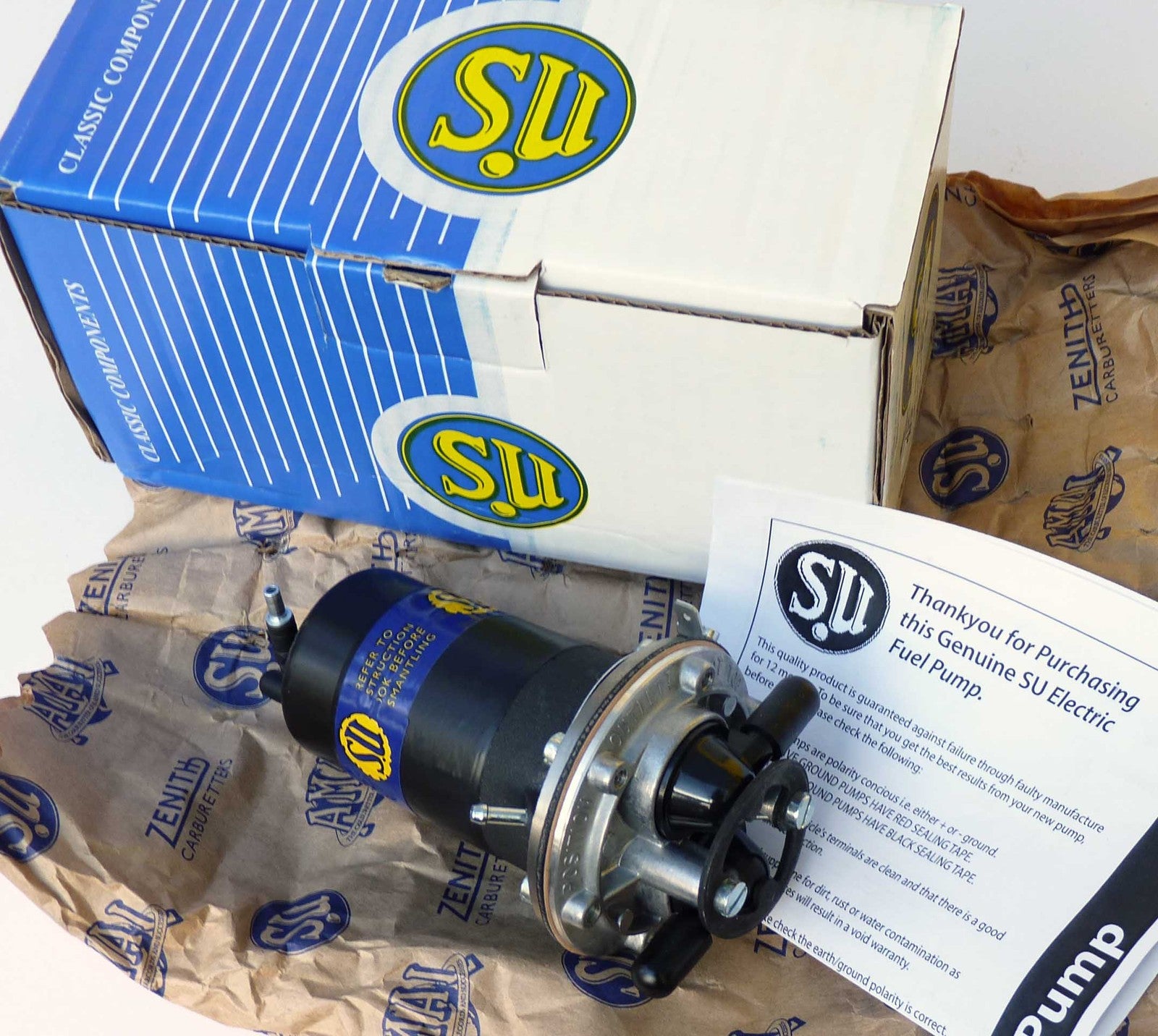 SU (Genuine Burlen) 12V Fuel Pump for Mini Austin Healey Sprite & Midget AUF214 