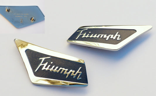 Pair of OE Triumph Herald & Vitesse C Post Concourse Blue Badges 613293 & 613294