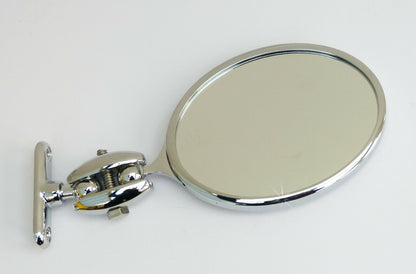 Vintage / Classic Car Desmo Style Oval "A" Post Chrome Door Mirror