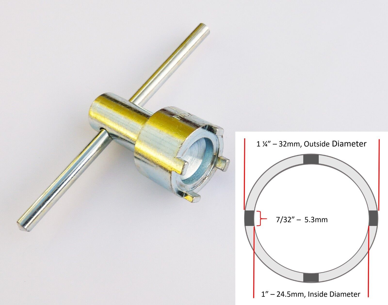 JAP & Classic Motorcycle Clutch Castellated Nut Removal Tool (Large)