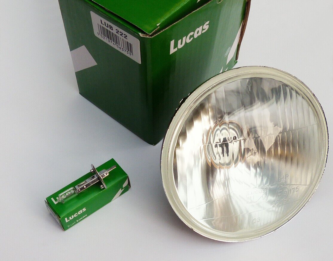 Lucas LUB222 Classic Car 5 3⁄4" H1 Head Lamp for Triumph, Jaguar, Rolls Royce