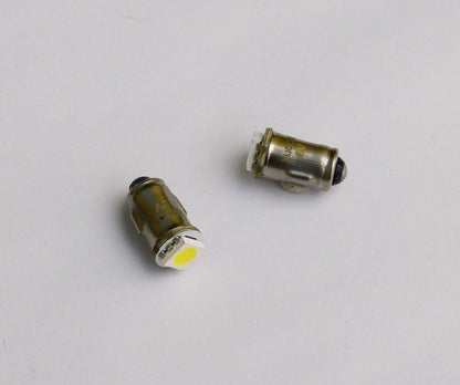 Lucas 6V Pair Clear / White LED BA7s Bulbs for Instrument Warning Lamps, LLB282