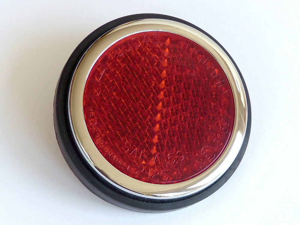 Lucas 57083 RER14 Red Reflector & Chrome Rim, Land Rover Morris Minor BCA4871