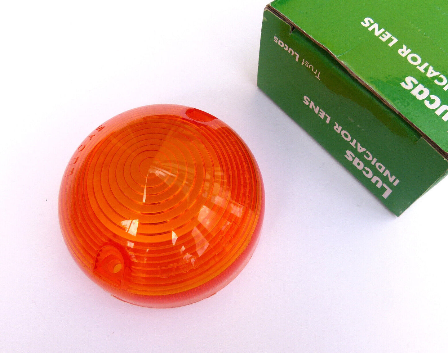 Genuine Lucas L760-L874 Classic Motorcycle Amber Indicator Lens, 54581638
