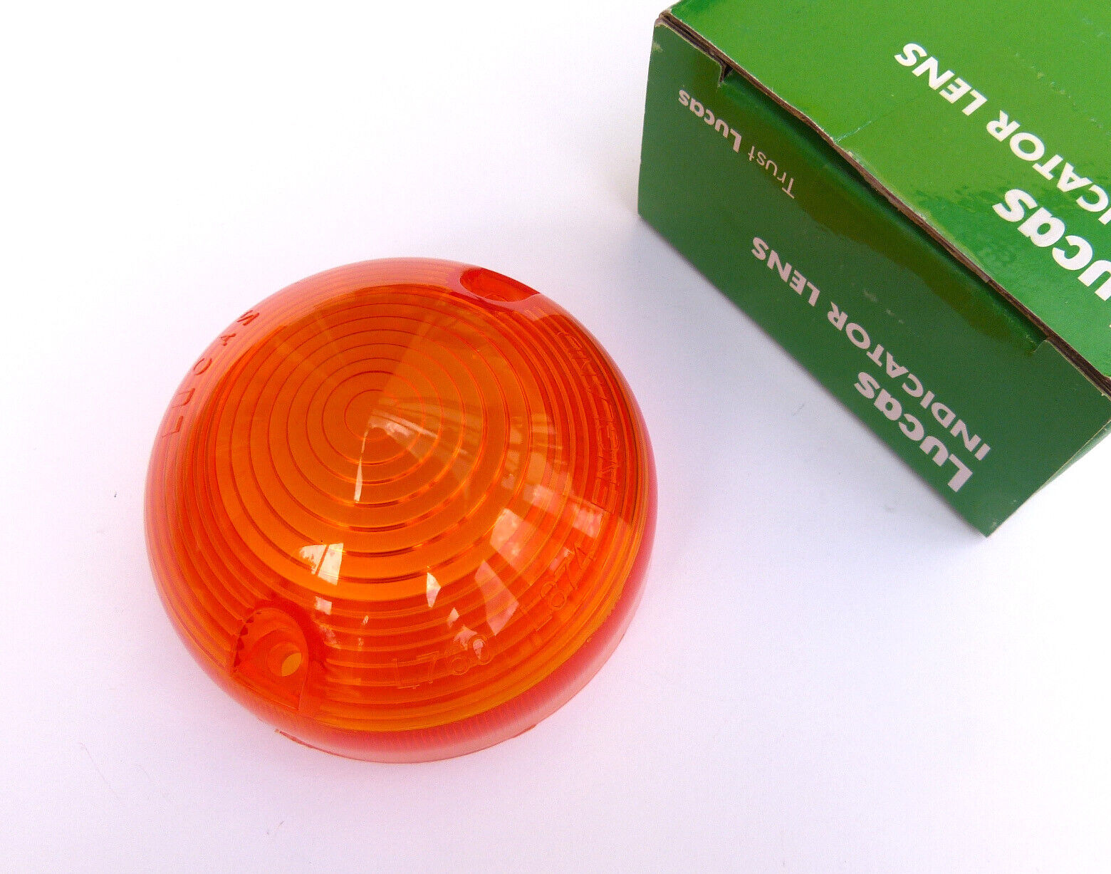 Genuine Lucas L760-L874 Classic Motorcycle Amber Indicator Lens, 54581638