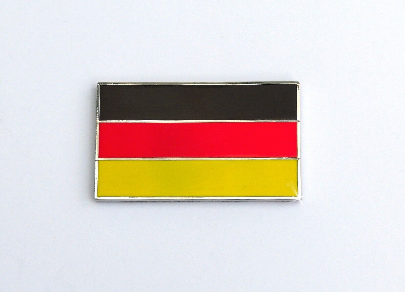 Enamel & Chrome Self Adhesive German Classic Car Flag Badge, Deutschland Flagge