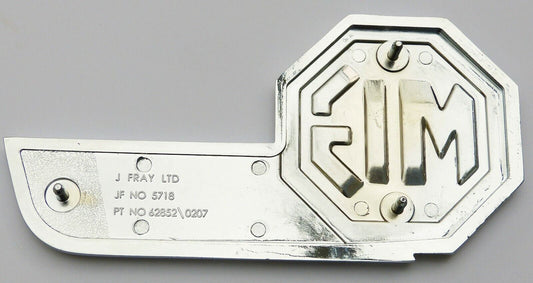 MGBGT / MGB GT British Made Concourse Silver & Black Tailgate Boot Badge HZA5024