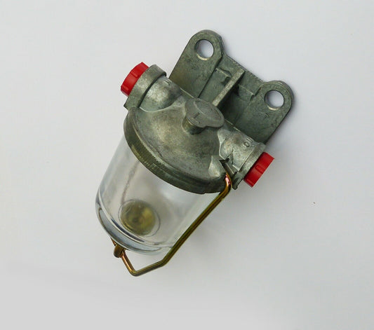 Classic Car AC High Flow Delco Type Fuel & Water Trap Glass Bowl Filter L to R  