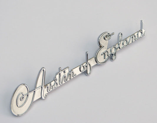 Austin of England Chrome Script Badge, Austin part 4B6932