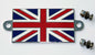 Classic Car GB Union Jack Enamel & Chrome Flag Badge With Stainless Steel Screws