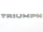Triumph TR3A Bonnet Ribbed Chrome Letter Set, Triumph Parts; 703036/42