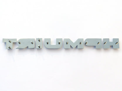 Triumph TR3A Bonnet Ribbed Chrome Letter Set, Triumph Parts; 703036/42