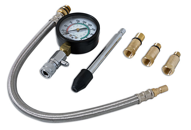 Gunson 77043 6 Piece High Pressure Cylinder Petrol Engine Compression Tester Kit