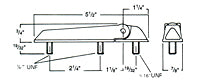 Chrome Hinge for Lotus Elan TVR Imp Wotsonian Palma & Monaco, 9/00034, 036B6006