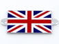 Classic Car GB Union Jack Enamel, Chrome Flag Self Adhesive Badge + Mock Screws