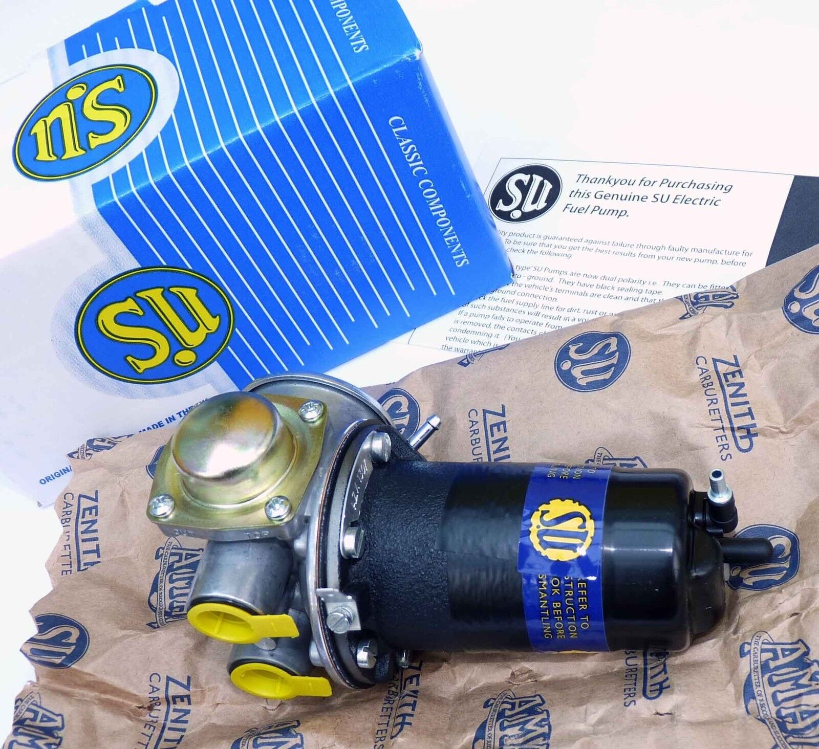 SU (Genuine Burlen) 12V Fuel Pump for AH 3000, MGB, MGBGT. SU AZX1307, AZX1318