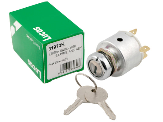 Lucas 31973, 47SA Ignition Switch for Mini, Morris Minor Sprite, Midget, 13H337