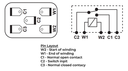 Lucas SRB146, 6RA 12V 20A Relay, for Jaguar E-Type XJ6 XJ12, C31791